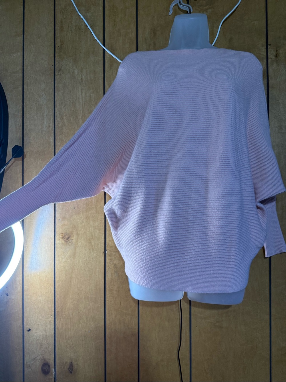Philosophy Light Pink Batwing Knit Sweater